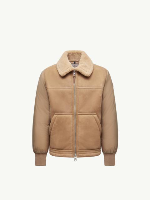 Moncler Tonnay Suede & Shearling Short Down Jacket