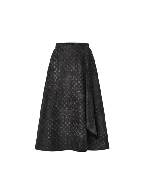 Louis Vuitton Monogram Cloud Pleat Detail Skirt