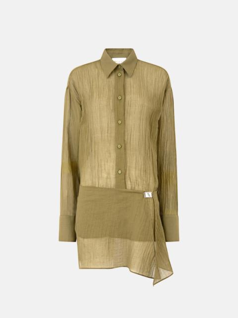 THE ATTICO MILITARY GREEN MINI DRESS