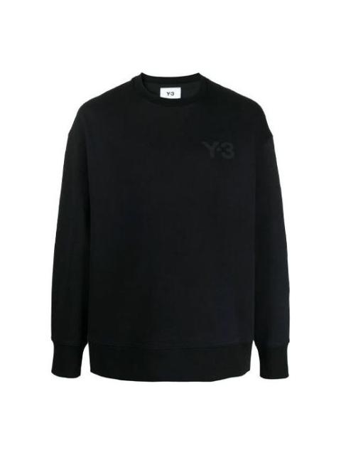 Men's Y-3 SS21 Logo Round Neck Pullover Black GV4194