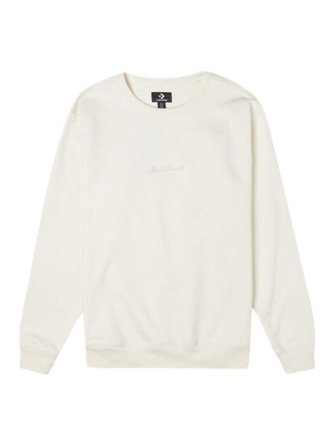 Converse Men's Converse Jack Purcell Athleisure Casual Sports Fleece Round Neck Pullover White 10022516-A01