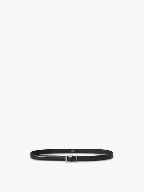 The Row Small Metallic Loop Belt in Leather