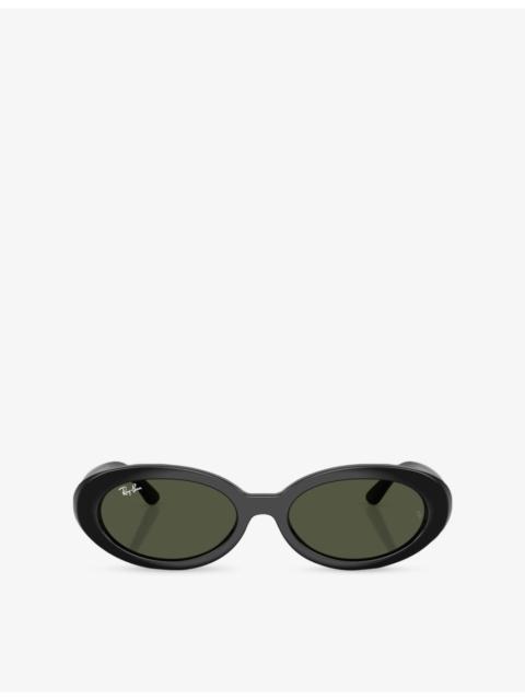Ray-Ban RB2223 Oval-Frame Acetate Sunglasses