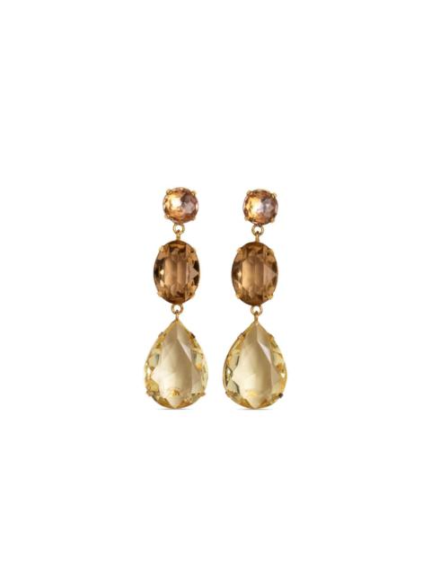 18kt gold-plated Aleena crystal earrings