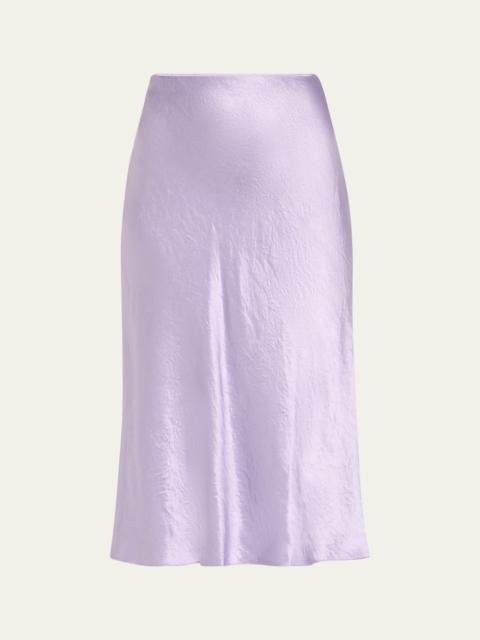 Midi Satin Slip Skirt