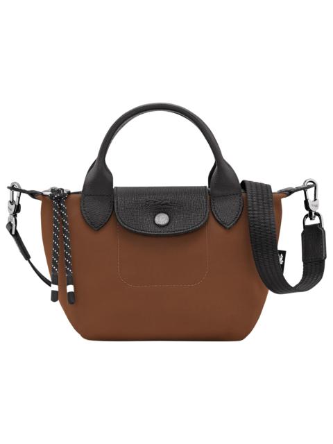 Le Pliage Energy XS Handbag Chocolate - Recycled canvas
