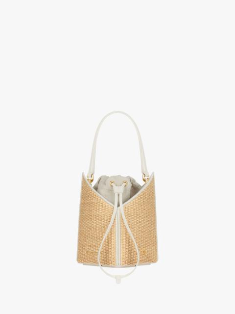 Givenchy MINI CUT OUT BUCKET BAG IN RAFFIA