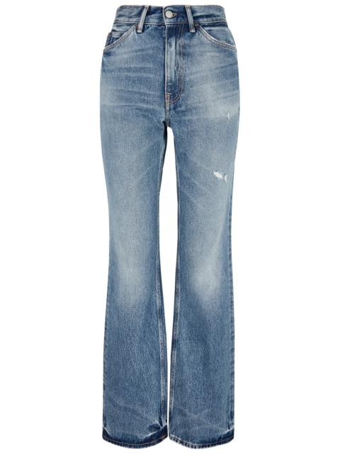 Distressed flared-leg jeans