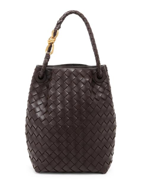 Bottega Veneta Women's Small Andiamo Intrecciato Leather Bucket Bag - Fondant Brass
