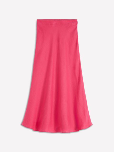BODEN Bias Cut Linen Slip Skirt-Cherry Blush