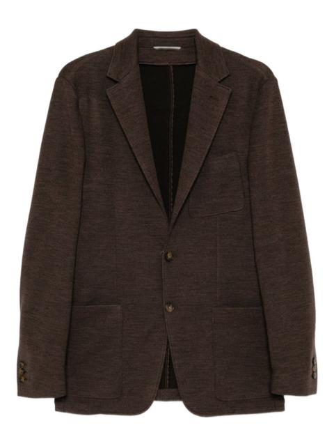 Canali single-breasted knitted blazer