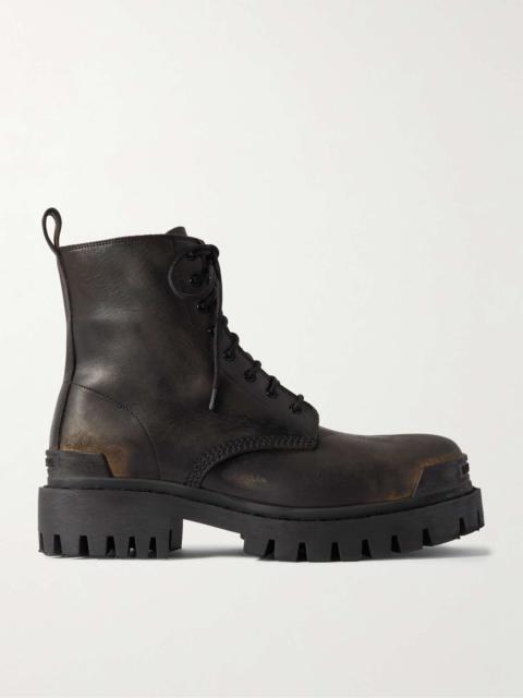 Strike Distressed Leather Boots