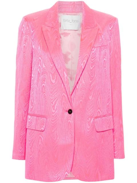 forte_forte singles-breasted marbled-jacquard blazer