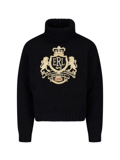 ERL BLACK ALPACA BLEND LOGO SWEATER ERL