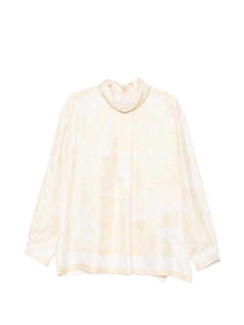 Carven patterned high-neck top