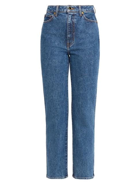 KHAITE Women's Abigail High-Rise Slim Ankle Jeans - Blue