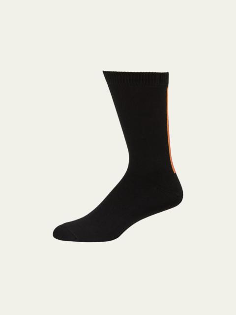 Paul Smith Men's Artist Stripe Crew Socks