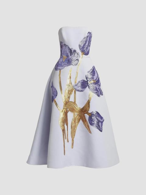 AMSALE Women's Sequin Floral Strapless Cocktail Dress - Lilac