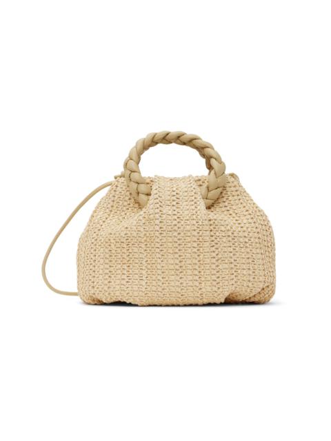 HEREU Beige Bombon Medium Raffia Bag