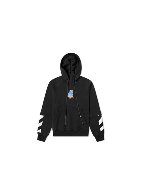 Off-White Men's Off-White Character Printing Black OMBB051E19E300061088