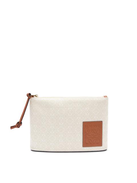 Loewe Oblong pouch in Anagram jacquard and calfskin