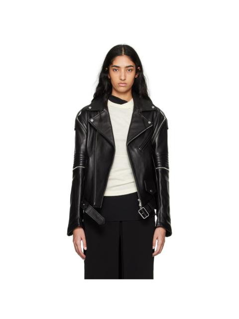 Helmut Lang Black Astro Biker Leather Jacket