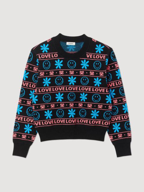 Sandro Smiley© jacquard sweater