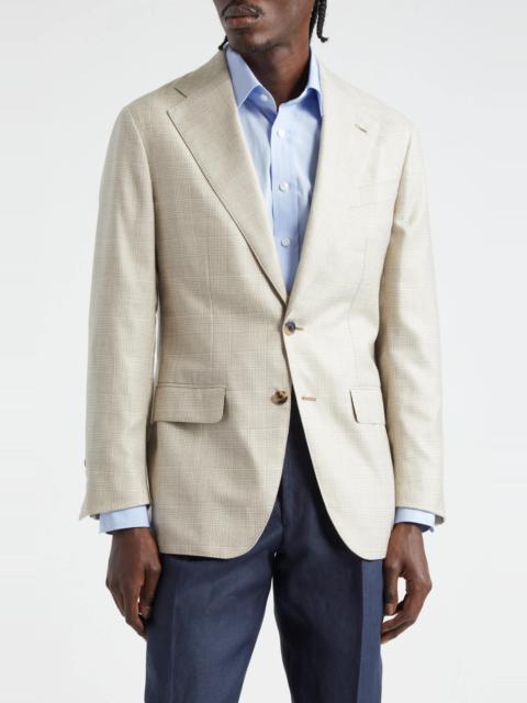 Glen Plaid Cashmere & Silk Sport Coat