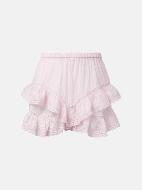 Isabel Marant Étoile Geana lace-trimmed cotton shorts