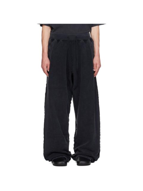 BALENCIAGA Black Fleece Oversized Sweatpants
