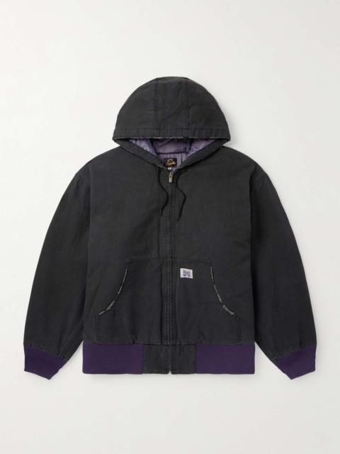 Logo-Appliquéd Padded Cotton-Canvas Hooded Jacket