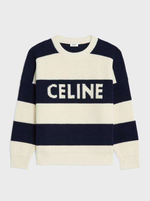 CELINE celine oversized sweater in striped cotton