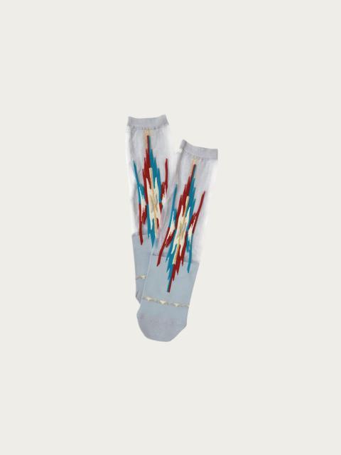 Kapital 200 Yarns ORTEGA See-Through Socks - Grey/Red