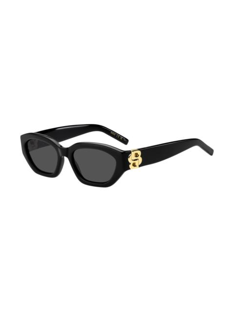 BOSS BLACK-ACETATE SUNGLASSES WITH DOUBLE B MONOGRAM