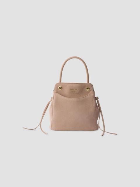 Prada Women's Carry Mini Suede Handbag - Beige