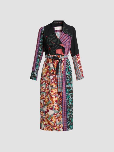 Dries Van Noten Women's Rolana Printed Long Trench Coat - Dessinb