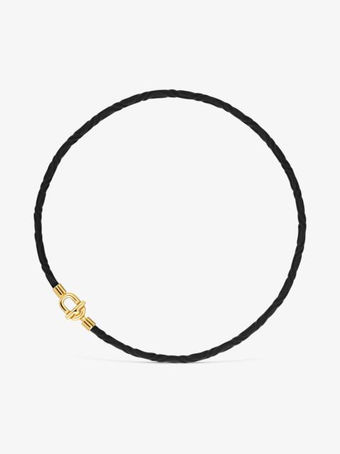 TOUS TOUS MANIFESTO Elastic necklace/bracelet with 18K gold vermeil and black cord