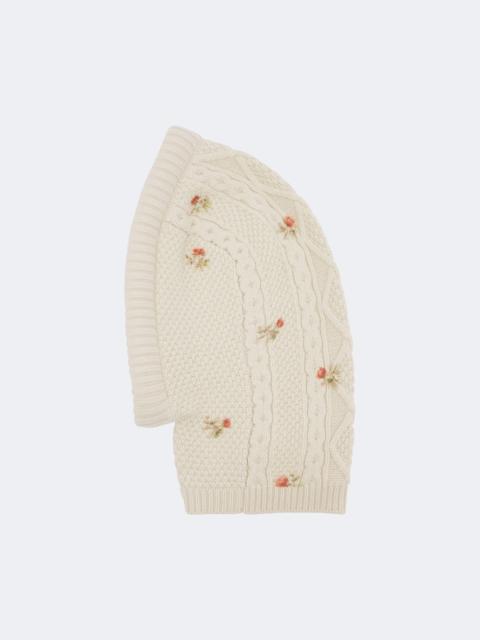 MAGDA BUTRYM Floral wool and cashmere balaclava
