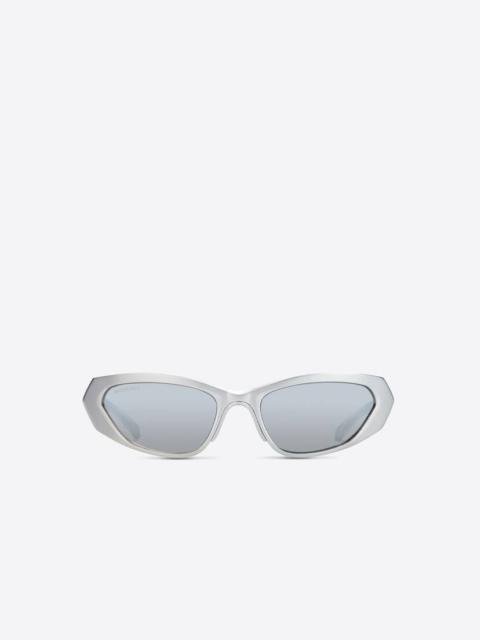 Metal Rectangle Sunglasses in Silver