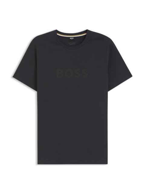 BOSS COTTON JERSEY T-SHIRT WITH LOGO PRINT