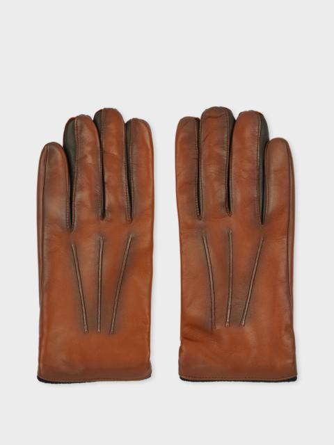 Paul Smith Tan Leather Gloves