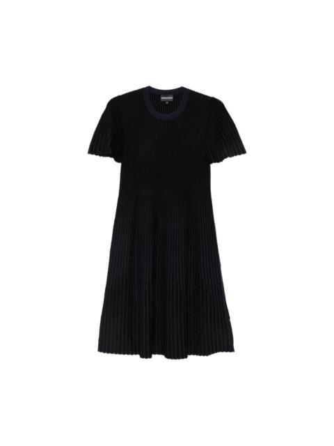 EMPORIO ARMANI Striped midi dress