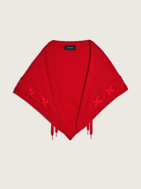 Simone Rocha Merino Lace Up Neckerchief