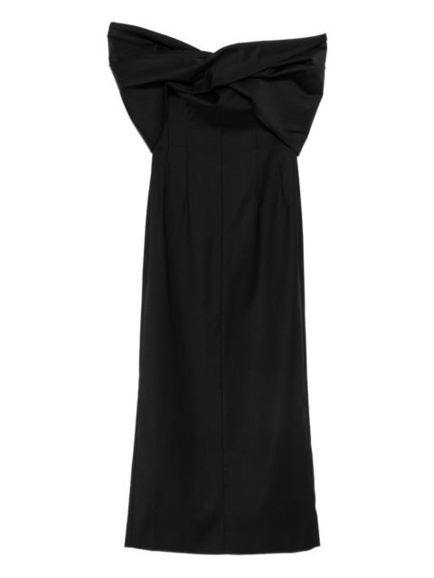 TOVE Perrine bow-detail midi dress