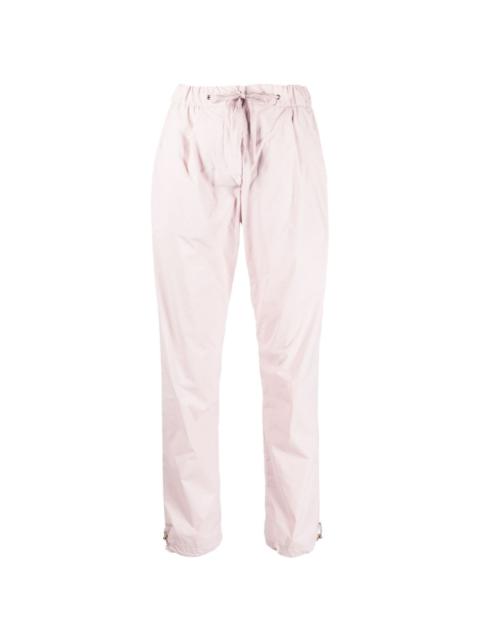 drawstring-waistband cotton trousers