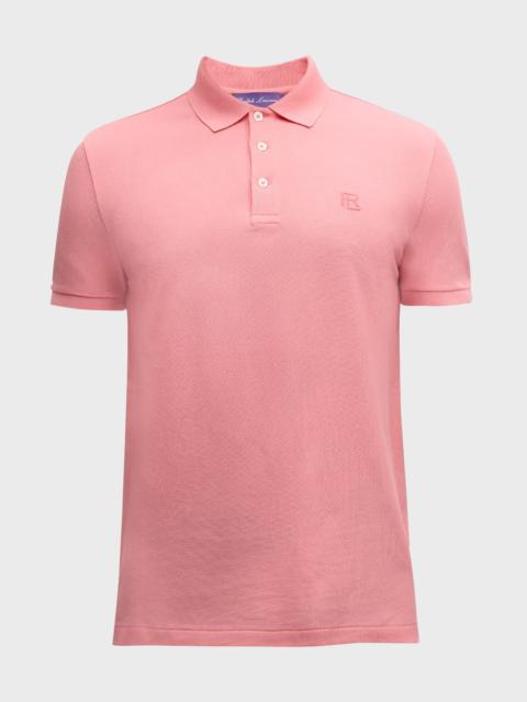 Men's Slim-Fit Pique Logo Polo Shirt