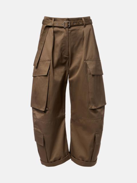Acne Studios Pama cropped cotton twill barrel-leg cargo pants