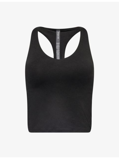 Vuori Halo Performance scoop-neck cropped stretch-jersey top