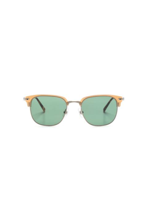 matte Clubmaster-frame tinted sunglasses