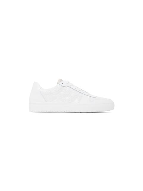 White Embossed Sneakers